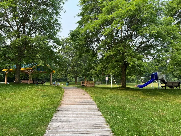 Ground-level view of Bechtel Park