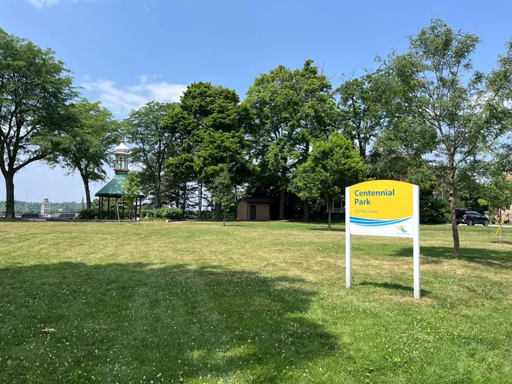 Ground-level view of Centennial Park