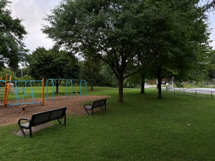 Ground-level view of Civic Legion Park