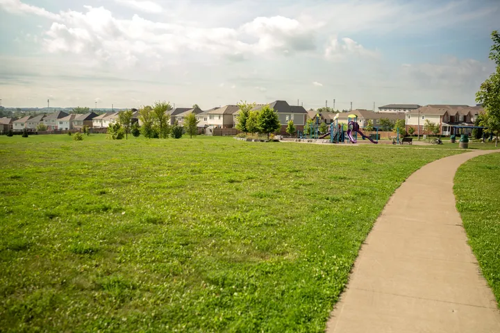 Ground-level view of Equestrian Way Park