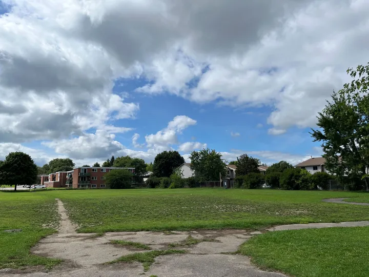 Ground-level view of Gail Street Park