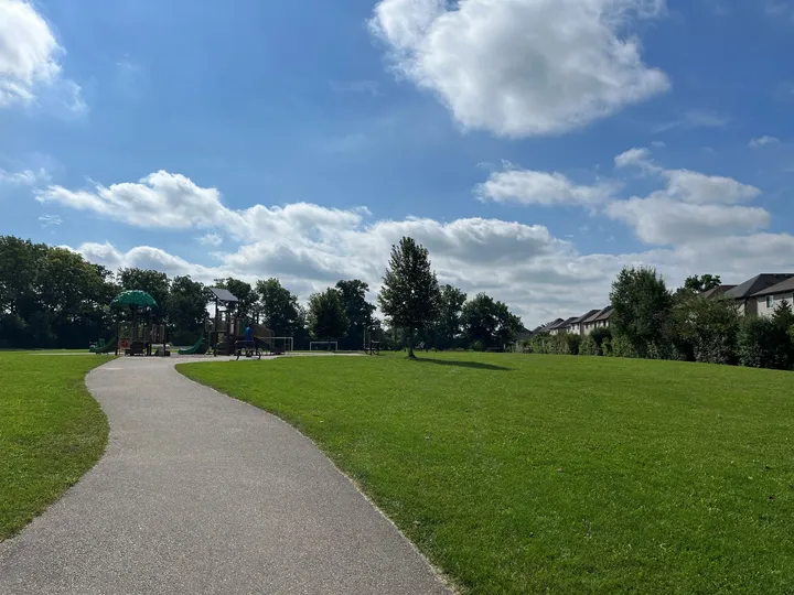 Ground-level view of Greengate Park