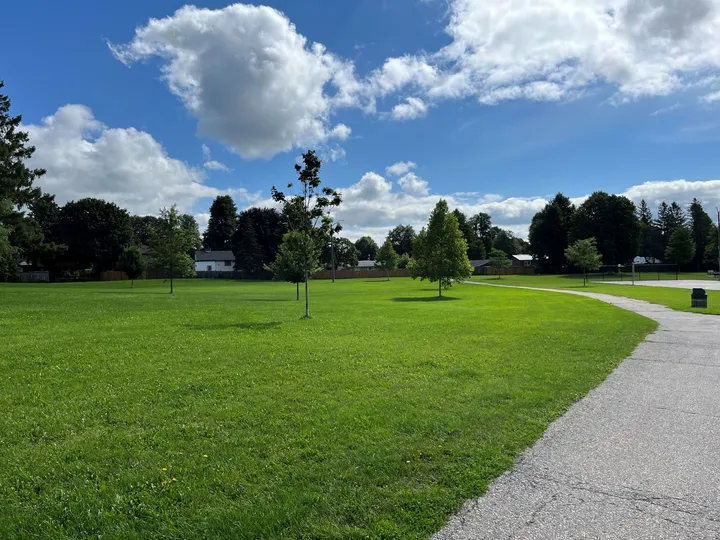 Ground-level view of Greenway Park