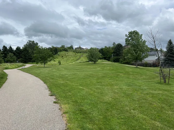 Ground-level view of Hill 60 Park