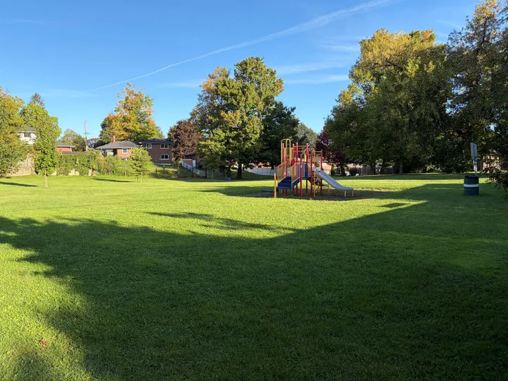 Ground-level view of Hillcrest Park