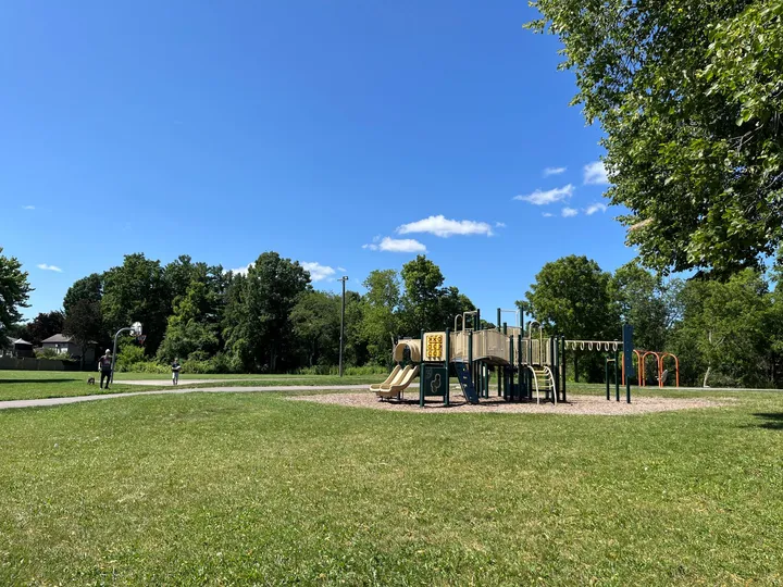 Ground-level view of John Erb Park