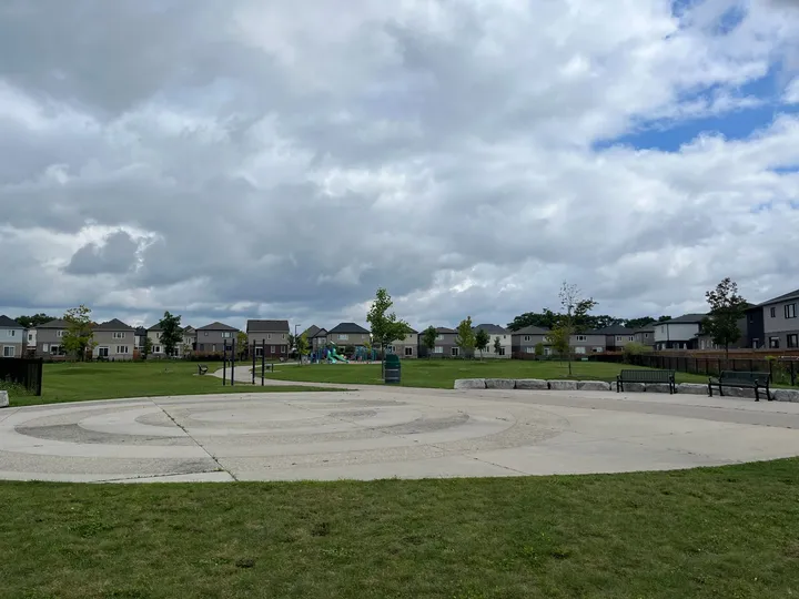 Ground-level view of Lynn Freure Park