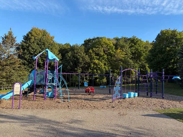 Ground-level view of Red Wildfong Park