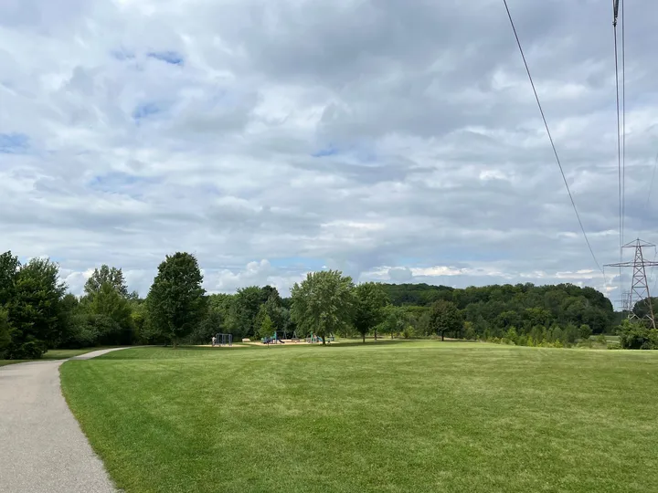 Ground-level view of Silverheights Park