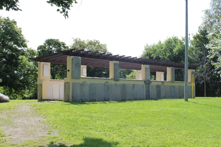 Ground-level view of St. Andrews Park Pergola