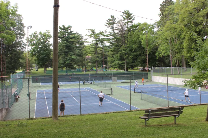 Ground-level view of Victoria Tennis Club (Galt)